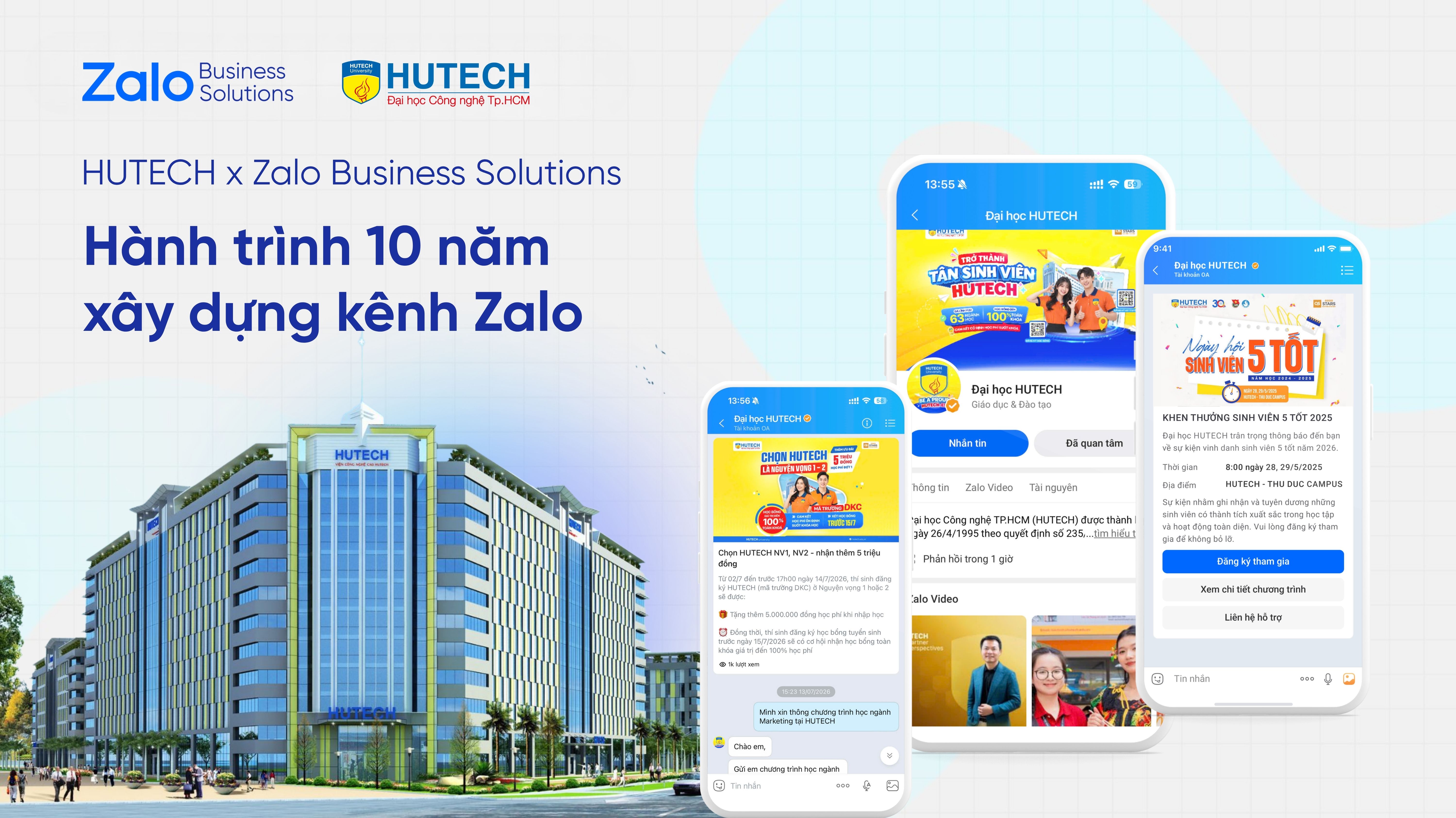 HUTECH x Zalo Business Solutions: Hành trình 10 năm xây dựng kênh Zalo