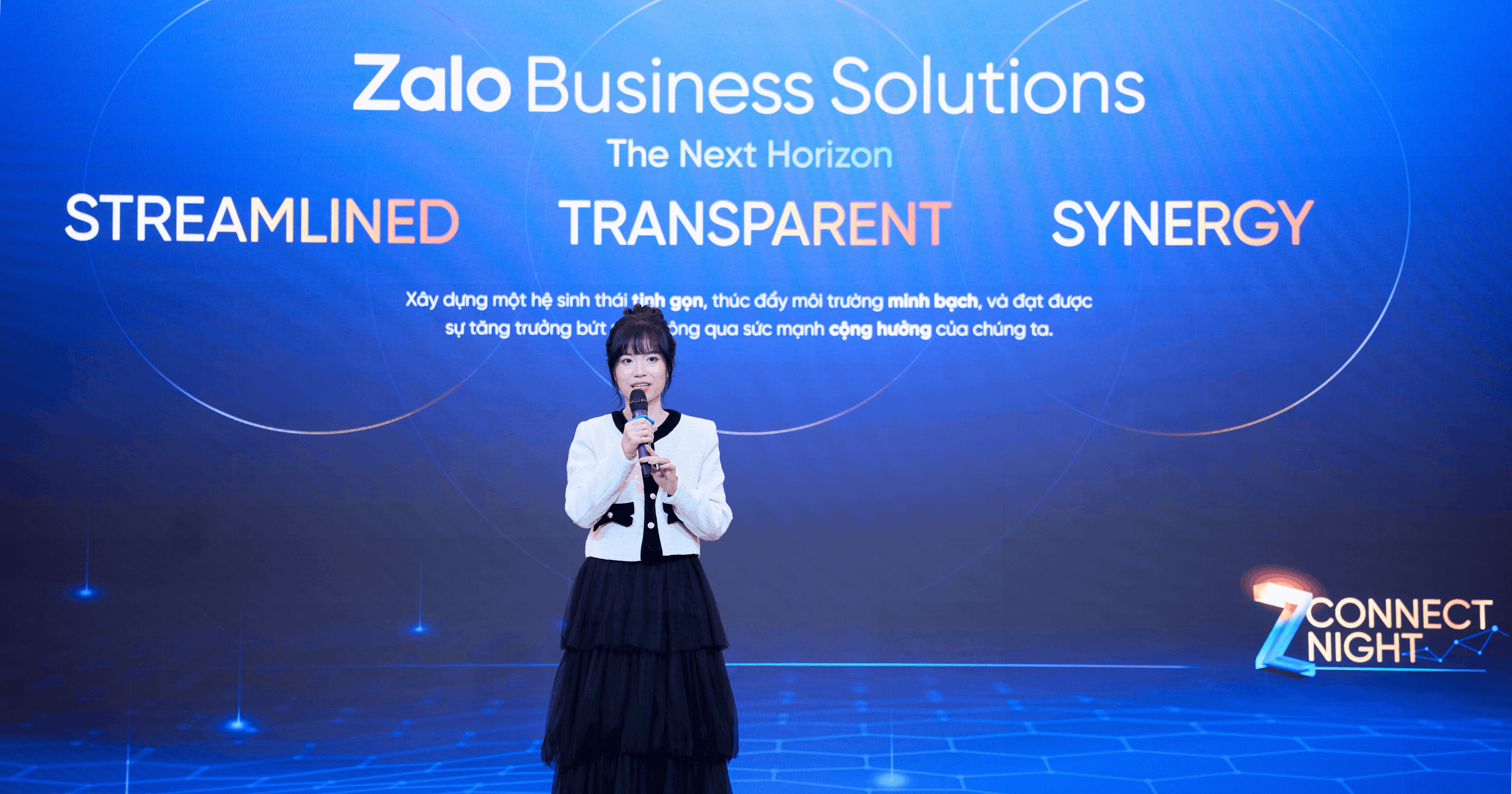 Bà Phạm Khánh Huyền, Senior Business Development Manager, Zalo Business Solutions chia sẻ về định hướng phát triển sản phẩm 2026