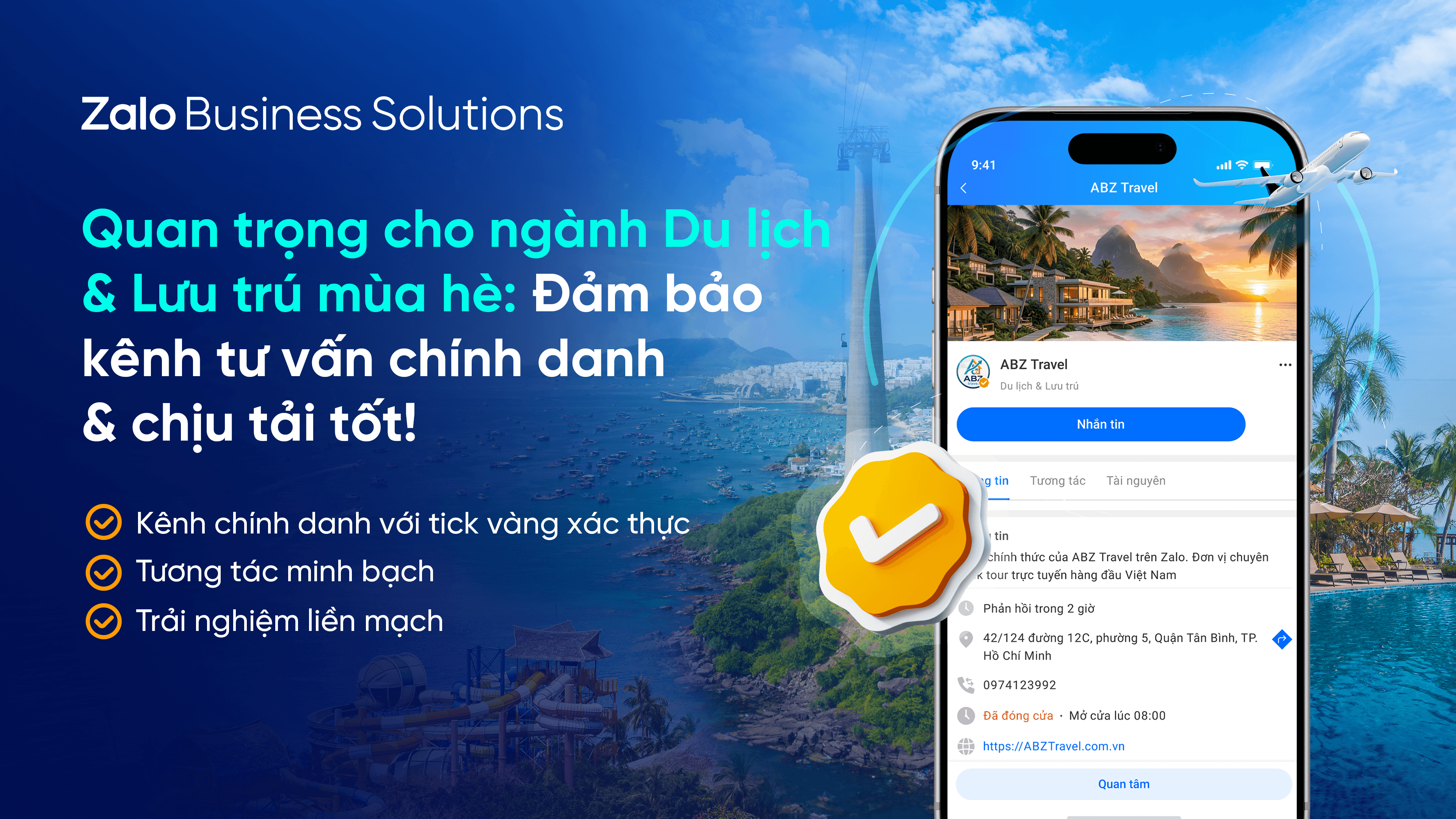 QUAN TRỌNG CHO NGÀNH DU LỊCH & LƯU TRÚ MÙA HÈ: ĐẢM BẢO KÊNH TƯ VẤN CHÍNH DANH & CHỊU TẢI TỐT!