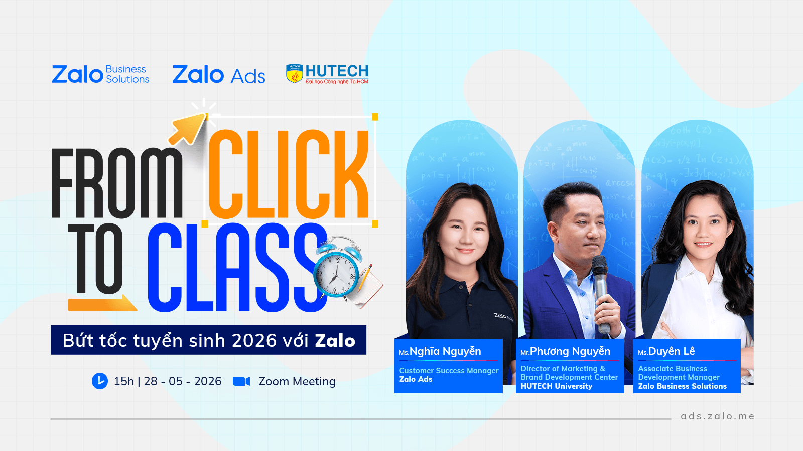 Trực tiếp từ Zalo & HUTECH: webinar chuyên sâu ngành giáo dục