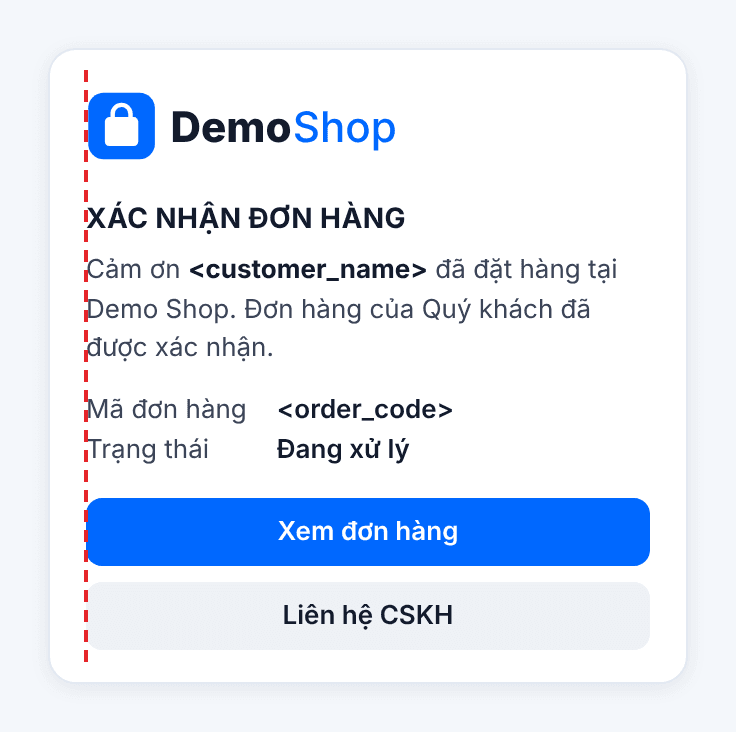 Logo canh lề trái, thẳng hàng với dòng đầu tiên của nội dung