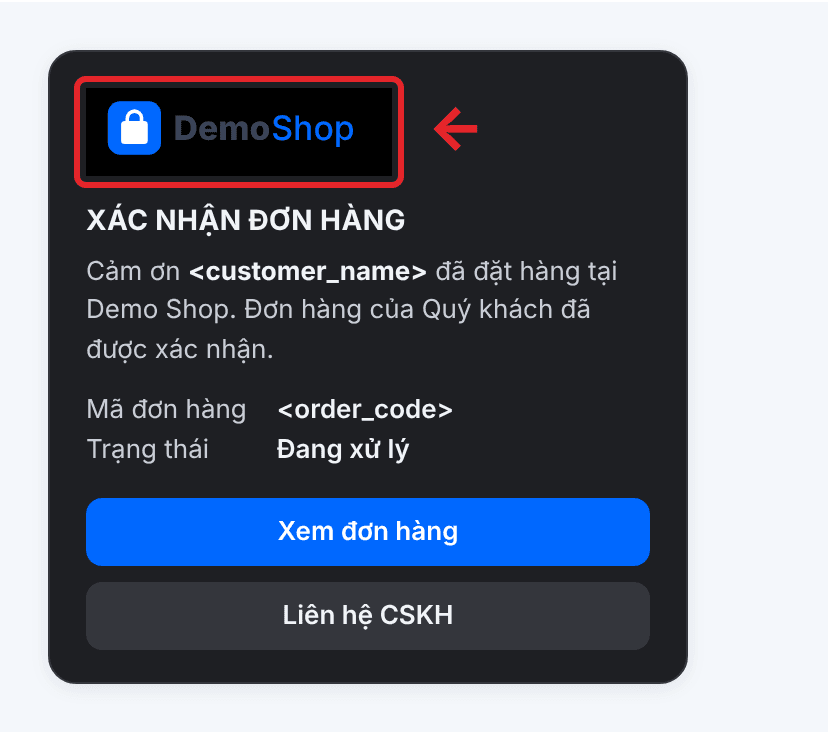 Logo giao diện tối bị từ chối vì có nền đen